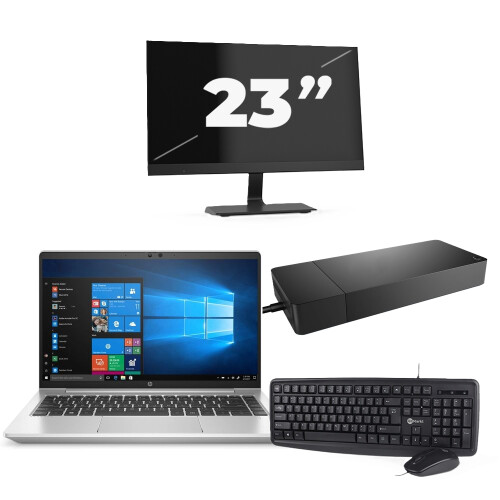 Refurbished HP ProBook 440 G8 - Intel Core i3-11e Generatie - 14 inch - 8GB RAM - 256GB SSD - Windows 11 Home + 1x 23 inch Monitor Tweedehands