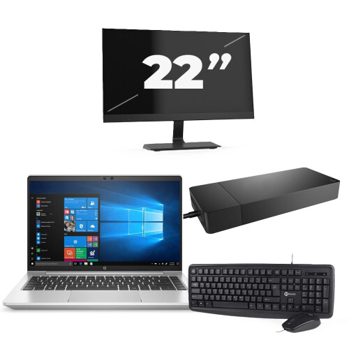 Refurbished HP ProBook 440 G8 - Intel Core i3-11e Generatie - 14 inch - 8GB RAM - 256GB SSD - Windows 11 Home + 1x 22 inch Monitor Tweedehands