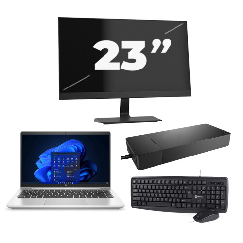 Refurbished HP ProBook 440 G9 - Intel Core i5-12e Generatie - 14 inch - 8GB RAM - 256GB SSD - Windows 11 Home + 1x 23 inch Monitor Tweedehands