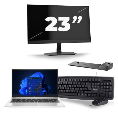 Refurbished HP Probook 450 G8 - Intel Core i5-11e Generatie - 15 inch - 16GB RAM - 256GB SSD - Windows 11 + 1x 23 inch Monitor Tweedehands