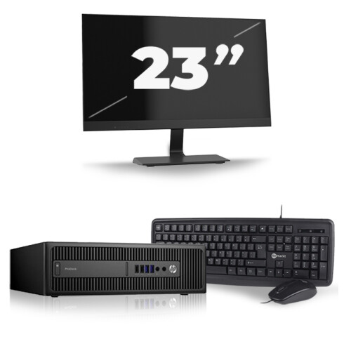 Refurbished HP ProDesk 600 G2 SFF - Intel Core i5-6e Generatie - 8GB RAM - 256GB SSD - Windows 11 + 1x 23 inch Monitor Tweedehands