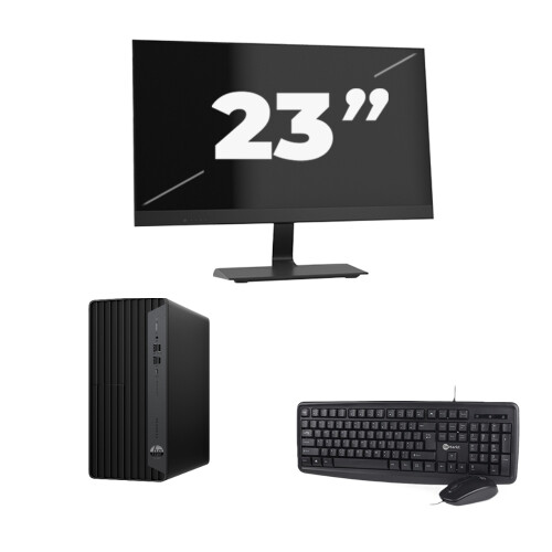 Refurbished HP ProDesk 600 G6 Tower - Intel Core i7-10e Generatie - 8GB RAM - 256GB SSD - Windows 11 + 1x 23 inch Monitor