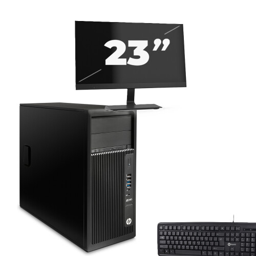 Refurbished HP Z240 Tower - Intel Core i5-7e Generatie - 8GB RAM - 256GB SSD - Windows 11 + 1x 23 inch Monitor Tweedehands