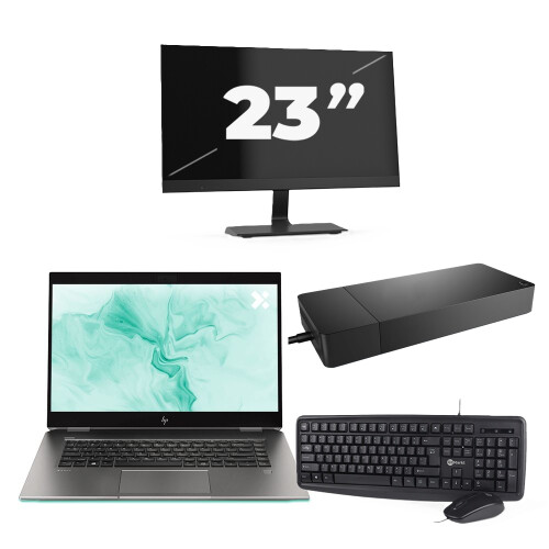 Refurbished HP ZBook Studio G5 - Intel Core i7-8e Generatie - 15 inch - 16GB RAM - 256GB SSD - Windows 11 + 1x 23 inch Monitor Tweedehands