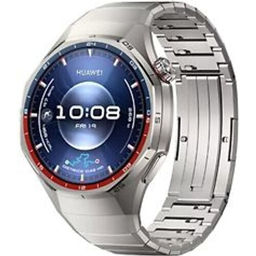 Refurbished Huawei Watch GT 6 Pro 46 mm titaniumm kast zilver met titanium bandje zilver Tweedehands