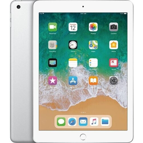 Refurbished iPad 9.7 (2017) 5e generatie 128 Go - WiFi + 4G - Zilver Tweedehands