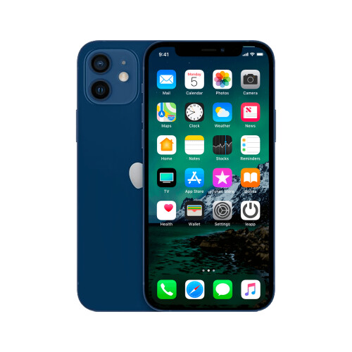 Refurbished iPhone 12 128 GB Blauw Als nieuw + Nieuwe batterij Tweedehands