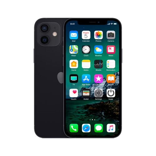 Refurbished iPhone 12 Mini 256 GB Zwart Licht gebruikt Tweedehands
