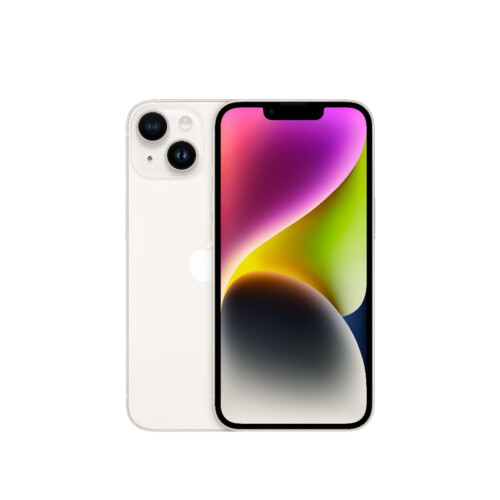 Refurbished iPhone 14 128 GB Wit Als nieuw + Nieuwe batterij Tweedehands