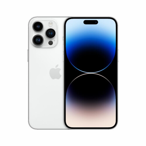Refurbished iPhone 14 Pro Max 128 GB Zilver Als nieuw + Nieuwe batterij Tweedehands