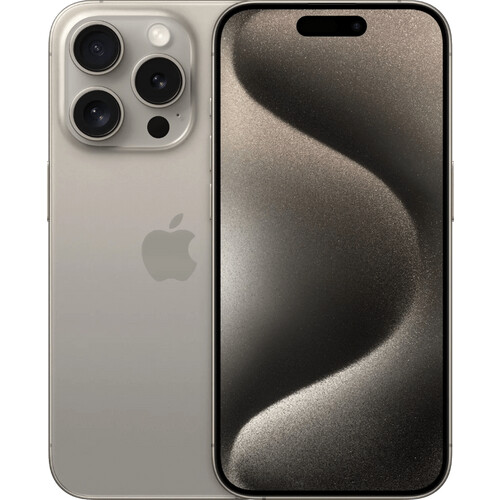 Refurbished iPhone 15 Pro 128GB Natural Titanium (Zichtbaar gebruikt) Tweedehands