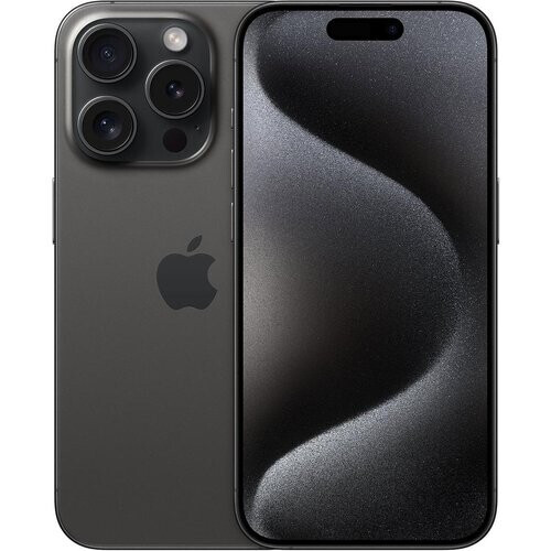 Refurbished iPhone 15 Pro 128GB - Zwart Titanium - Simlockvrij - Dual eSIM Tweedehands