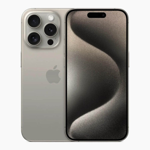 Refurbished iPhone 15 Pro Max 256 GB Titanium Zilver Als nieuw + Nieuwe batterij Tweedehands
