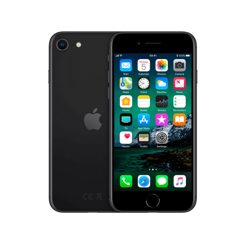 Refurbished iPhone SE 2020 64 GB Zwart Licht gebruikt Tweedehands