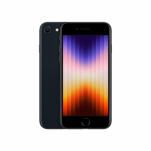 Refurbished iPhone SE 2022 64 GB Zwart Als nieuw + Nieuwe batterij Tweedehands