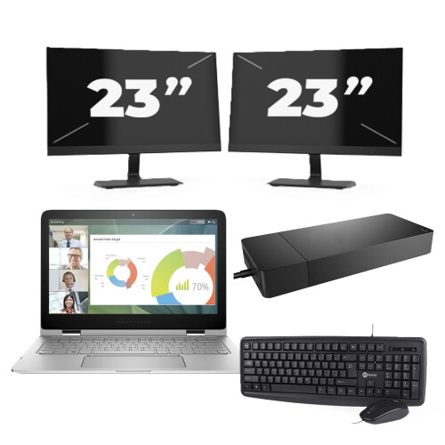 Refurbished Lenovo ThinkBook 13s G2 - Intel Core i5-11e Generatie - 13 inch - 8GB RAM - 256GB SSD - Windows 11 Home + 2x 23 inch Monitor Tweedehands