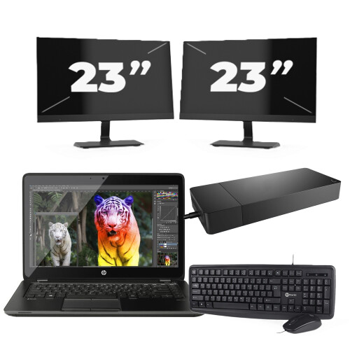 Refurbished Lenovo ThinkBook 14 G2 - Intel Core i5-11e Generatie - 14 inch - 16GB RAM - 256GB SSD - Windows 11 Home + 2x 23 inch Monitor Tweedehands