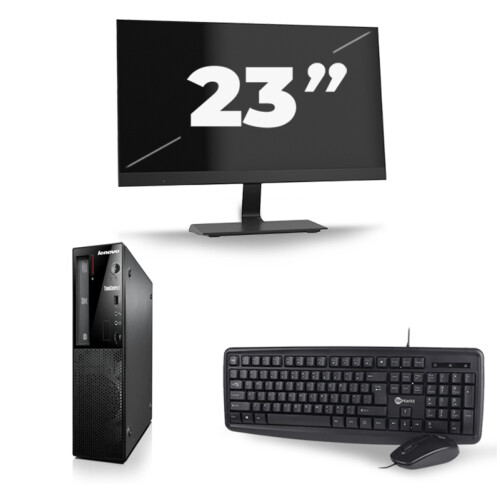 Refurbished Lenovo ThinkCentre Edge 71 SFF - Intel Core i7-3e Generatie - 16GB RAM - 256GB SSD - Windows 10 + 1x 23 inch Monitor Tweedehands