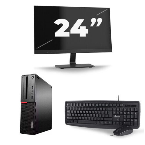 Refurbished Lenovo ThinkCentre M710s SFF - Intel Core i5-7e Generatie - 8GB RAM - 256GB SSD - Windows 11 + 1x 24 inch Monitor Tweedehands