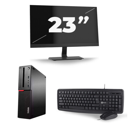 Refurbished Lenovo ThinkCentre M710s SFF - Intel Core i5-7e Generatie - 8GB RAM - 256GB SSD - Windows 11 + 1x 23 inch Monitor Tweedehands