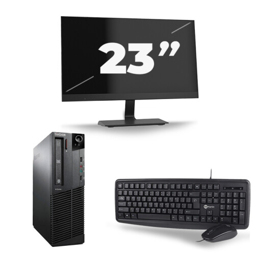 Refurbished Lenovo ThinkCentre M92P SFF - Intel Core i5-3e Generatie - 8GB RAM - 256GB SSD - Windows 10 + 1x 23 inch Monitor Tweedehands