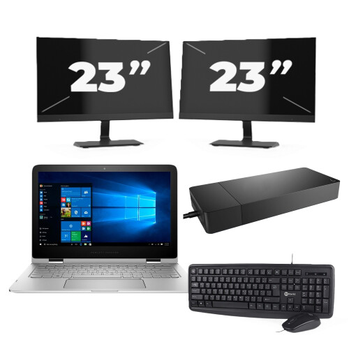 Refurbished Lenovo Thinkpad E14 G2 - Intel Core i5-11e Generatie - 14 inch - 8GB RAM - 256GB SSD - Windows 11 Home + 2x 23 inch Monitor Tweedehands