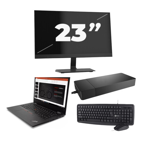 Refurbished Lenovo ThinkPad L13 G2 - Intel Core i3-11e Generatie - 13 inch - 8GB RAM - 256GB SSD - Windows 11 Home + 1x 23 inch Monitor Tweedehands