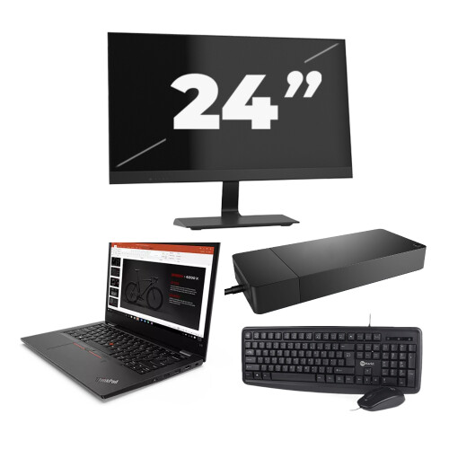 Refurbished Lenovo ThinkPad L13 G2 - Intel Core i3-11e Generatie - 13 inch - 8GB RAM - 256GB SSD - Windows 11 Home + 1x 24 inch Monitor Tweedehands