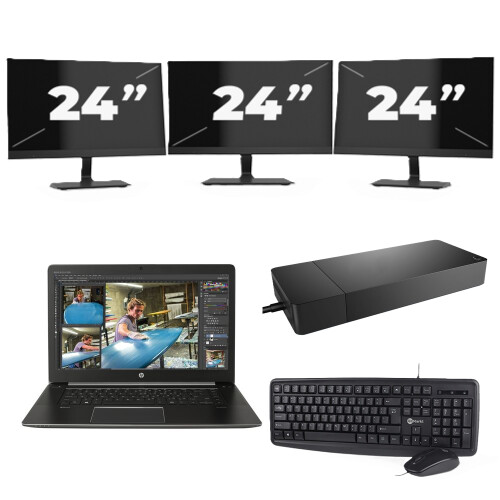 Refurbished Lenovo Thinkpad L13 G3 - Intel Core i5-13e Generatie - 13 inch - 16GB RAM - 256GB SSD - Windows 11 Home + 3x 24 inch Monitor Tweedehands