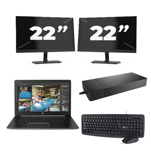 Refurbished Lenovo Thinkpad L13 G3 - Intel Core i5-13e Generatie - 13 inch - 16GB RAM - 256GB SSD - Windows 11 Home + 2x 22 inch Monitor Tweedehands