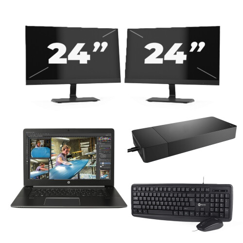 Refurbished Lenovo Thinkpad L13 G3 - Intel Core i5-13e Generatie - 13 inch - 16GB RAM - 256GB SSD - Windows 11 Home + 2x 24 inch Monitor Tweedehands