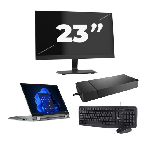 Refurbished Lenovo Thinkpad L13 Yoga Gen 3 - Intel Core i5-12e Generatie - 13 inch - Touch - 16GB RAM - 256GB SSD - Windows 11 Home + 1x 23 inch Monitor Tweedehands