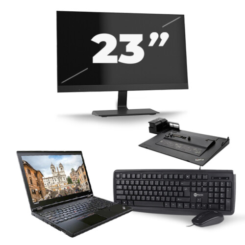 Refurbished Lenovo ThinkPad L560 - Intel Core i5-6e Generatie - 15 inch - 8GB RAM - 256GB SSD - Windows 11 + 1x 23 inch Monitor Tweedehands