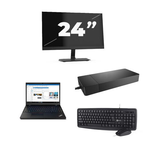 Refurbished Lenovo Thinkpad T15p - Intel Core i7-10e Generatie - 15 inch - 8GB RAM - 256GB SSD - Windows 11 Home + 1x 24 inch Monitor Tweedehands