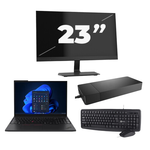 Refurbished Lenovo ThinkPad T495 - AMD Ryzen 5 PRO 3500U - 14 inch - 16GB RAM - 256GB SSD - Windows 11 Home + 1x 23 inch Monitor Tweedehands