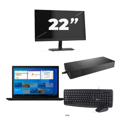 Refurbished Lenovo ThinkPad X13 Gen 2 - Intel Core i5-11e Generatie - 13 inch - 8GB RAM - 256GB SSD - Windows 11 Home + 1x 22 inch Monitor Tweedehands