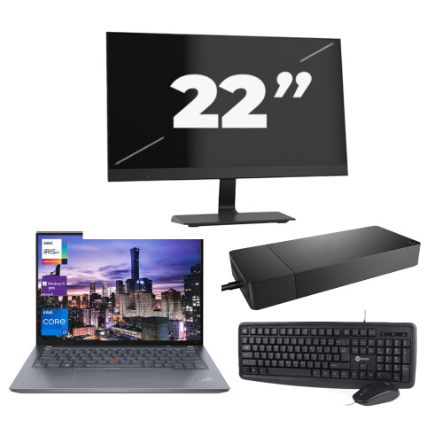Refurbished Lenovo Thinkpad X13 Gen 2 - Intel Core i5-11e Generatie - 13 inch - 16GB RAM - 256GB SSD - Windows 11 + 1x 22 inch Monitor Tweedehands