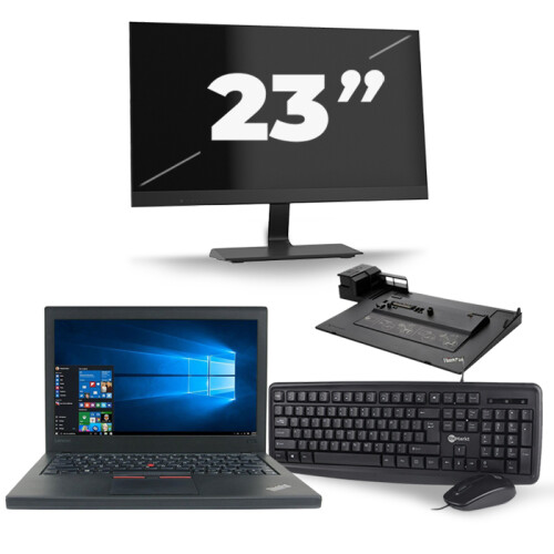 Refurbished Lenovo ThinkPad X260 - Intel Core i5-6e Generatie - 12 inch - 8GB RAM - 240GB SSD - Windows 11 + 1x 23 inch Monitor Tweedehands