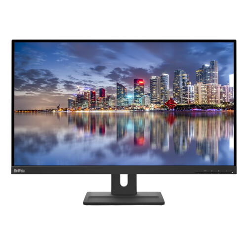 Refurbished Lenovo ThinkVision E27q-20 - 27 inch - 2560x1440 - DP - HDMI - Zwart Tweedehands