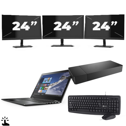 Refurbished Microsoft Surface Laptop 4 - Intel Core i7-11e Generatie - 13 inch - Touch - 16GB RAM - 512GB SSD - Windows 11 Home + 3x 24 inch Monitor Tweedehands