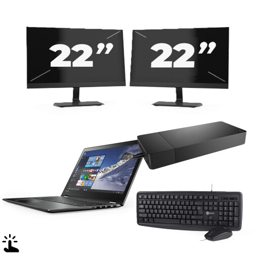 Refurbished Microsoft Surface Laptop 4 - Intel Core i7-11e Generatie - 13 inch - Touch - 16GB RAM - 128GB SSD - Windows 11 Home + 2x 22 inch Monitor Tweedehands