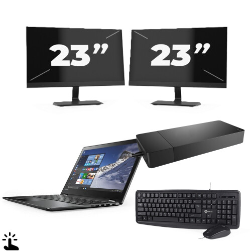 Refurbished Microsoft Surface Laptop 4 - Intel Core i7-11e Generatie - 15 inch - Touch - 16GB RAM - 256GB SSD - Windows 11 Home + 2x 23 inch Monitor Tweedehands