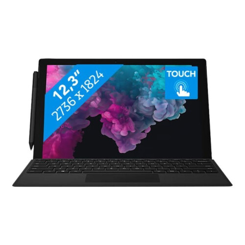 Refurbished Microsoft Surface Pro 6 (Zonder Toetsenbord) - Intel Core i5-8e Generatie - 12 inch - Touch - 8GB RAM - 256GB SSD - Windows 11 Tweedehands