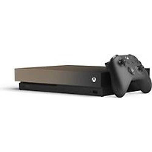 Refurbished Microsoft Xbox One X 1TB [Battlefield V Gold Rush Special Edition incl. draadloze controller, zonder spel] goud Tweedehands
