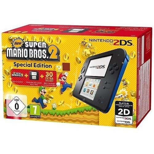 Refurbished Nintendo 2DS - Zwart/Blauw Tweedehands