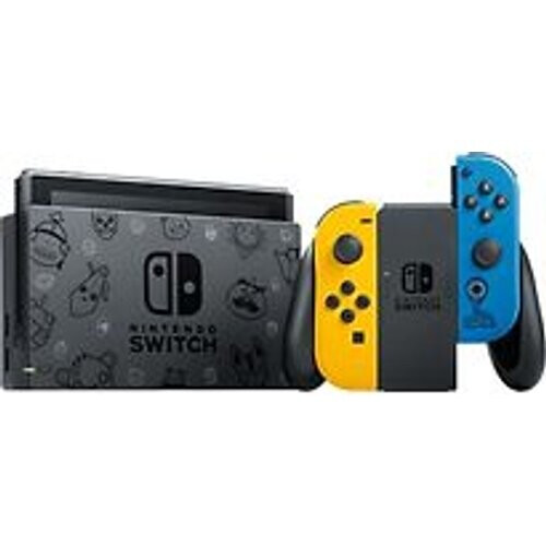 Refurbished Nintendo Switch 32 GB [Fortnite speciale editie incl. controller geel/blauw, zonder software] zwart Tweedehands
