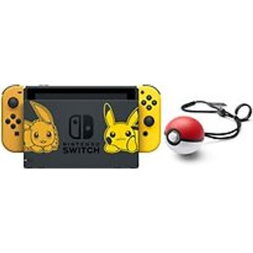 Refurbished Nintendo Switch 32 GB [Pokémon Let's Go Pikachu/Evoli edition incl. controller goud en Pokéball Plus, zonder spel] zwart Tweedehands