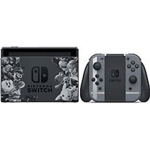 Refurbished Nintendo Switch 32 GB [Super Smash Bros. ultimate edition incl. controller grijs, zonder spel] zwart Tweedehands