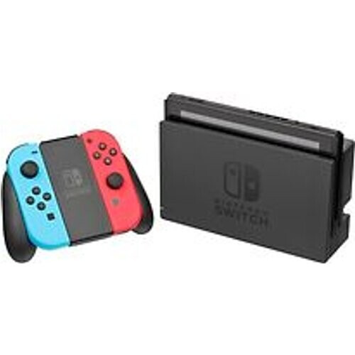 Refurbished Nintendo Switch 32GB [nieuwe editie 2019 incl. controller roodblauw] zwart Tweedehands