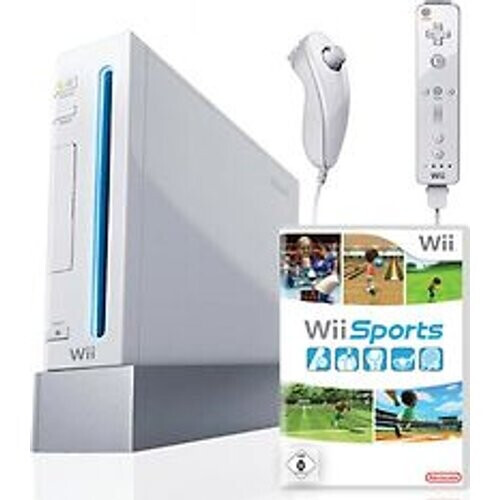 Refurbished Nintendo Wii [incl. controller en Wii Sports, Game Cube compatibel] wit Tweedehands